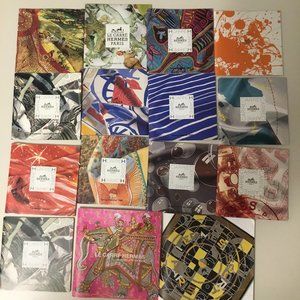 Collection of Hermes Scarf Catalogs spanning many years